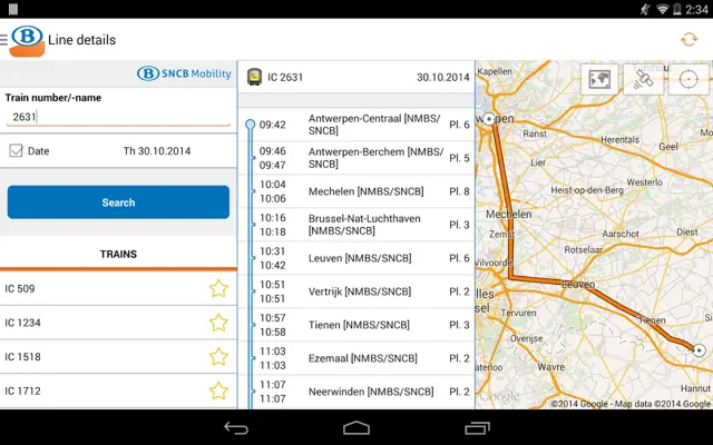 SNCB/NMBS android App screenshot 9