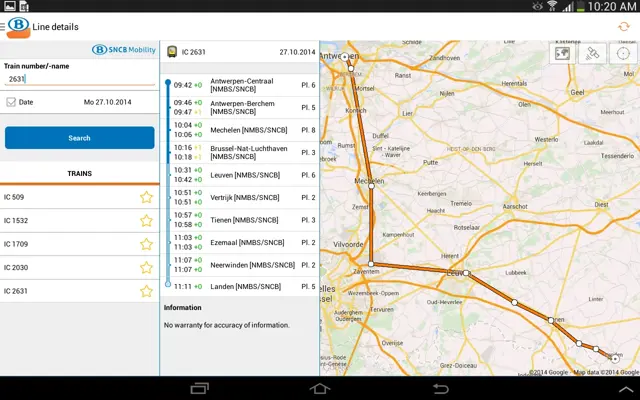 SNCB/NMBS android App screenshot 12