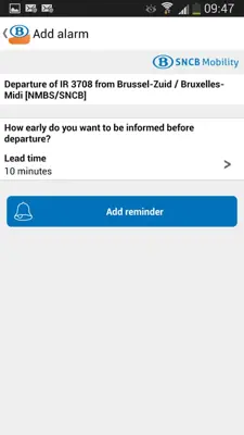 SNCB/NMBS android App screenshot 2