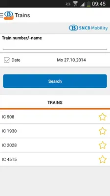 SNCB/NMBS android App screenshot 3